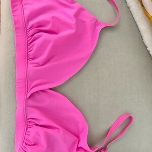Skims crossover bralette size XL in neon pink.